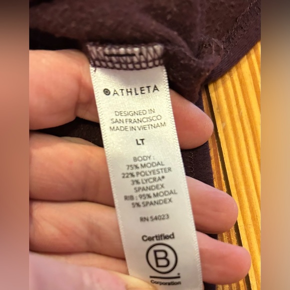 EUC Athleta Deep Purple Coaster Luxe Sweatshirt With Thumb holes,size Large-tall - Picture 12 of 15